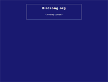 Tablet Screenshot of birdsong.org